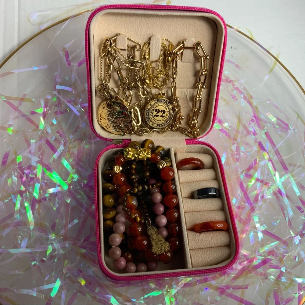 Mini Travel Black Portable Jewelry Storage Box